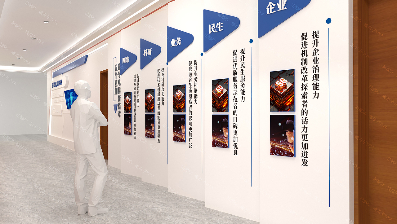 中国电信-企业文化-形象墙-通信