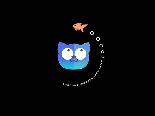 猫看鱼 loading