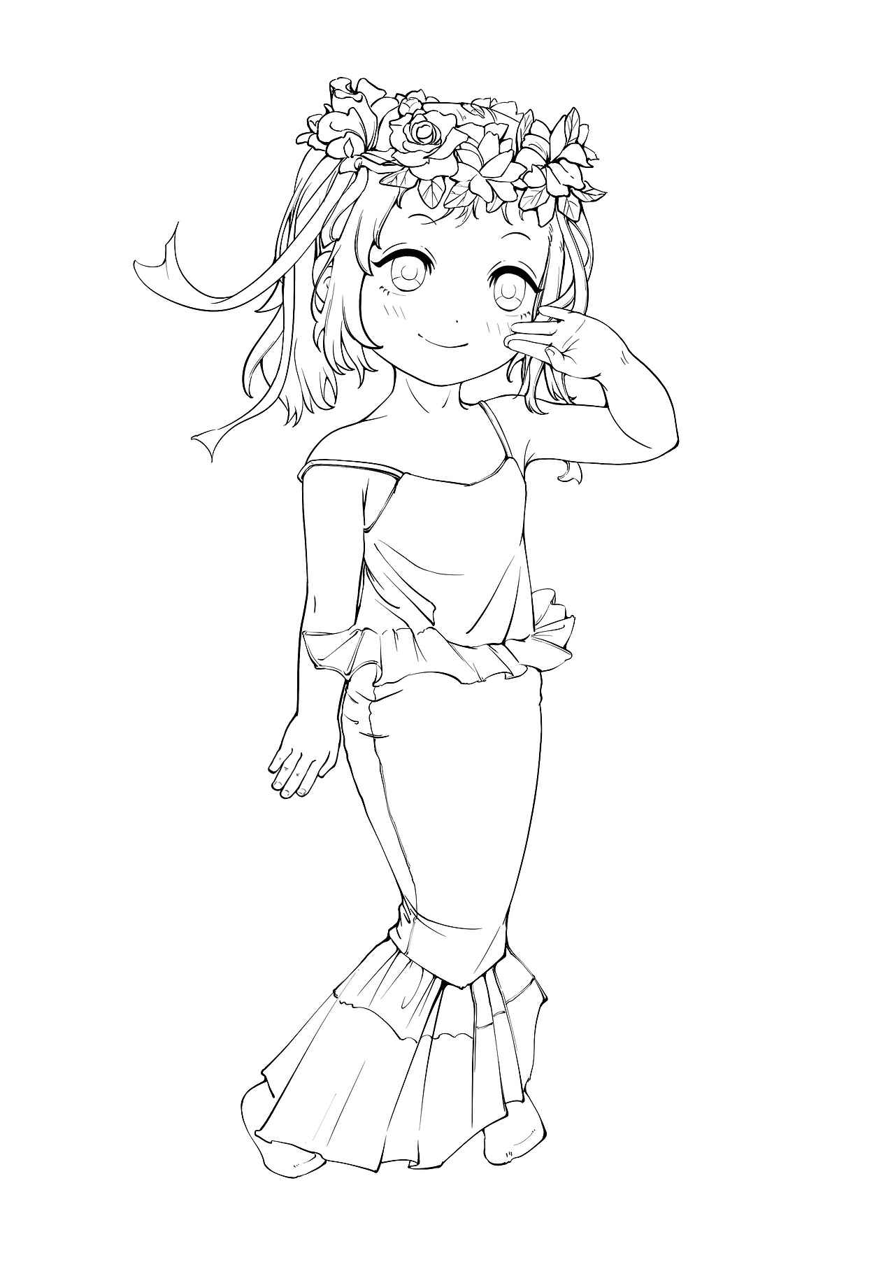 小女孩美人鱼插画（图ZMzAyNDYzNzky） - 儿童插画 - 站酷设计师画時原创素材 - 站酷ZCOOL