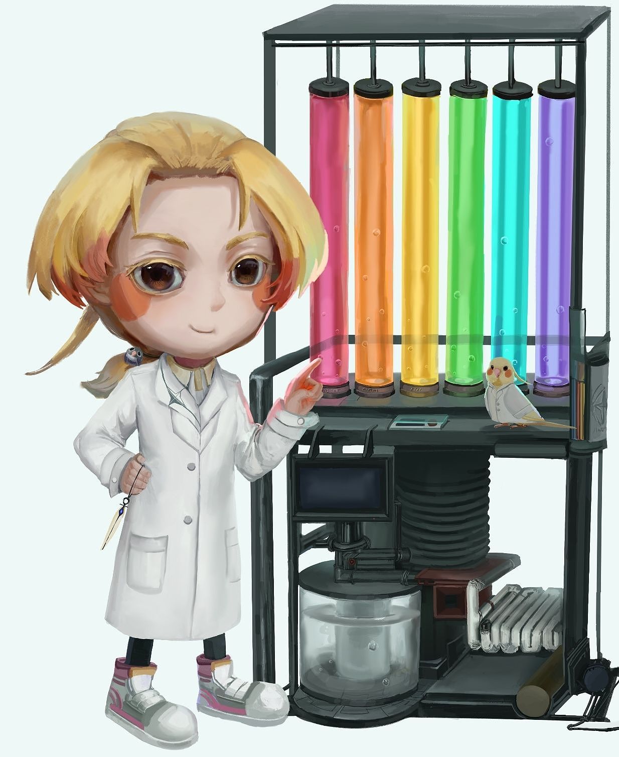 玄凤鹦鹉拟人（图ZMzUyMzI1MzMy） - 创作习作 - 站酷设计师北何原创素材 - 站酷ZCOOL