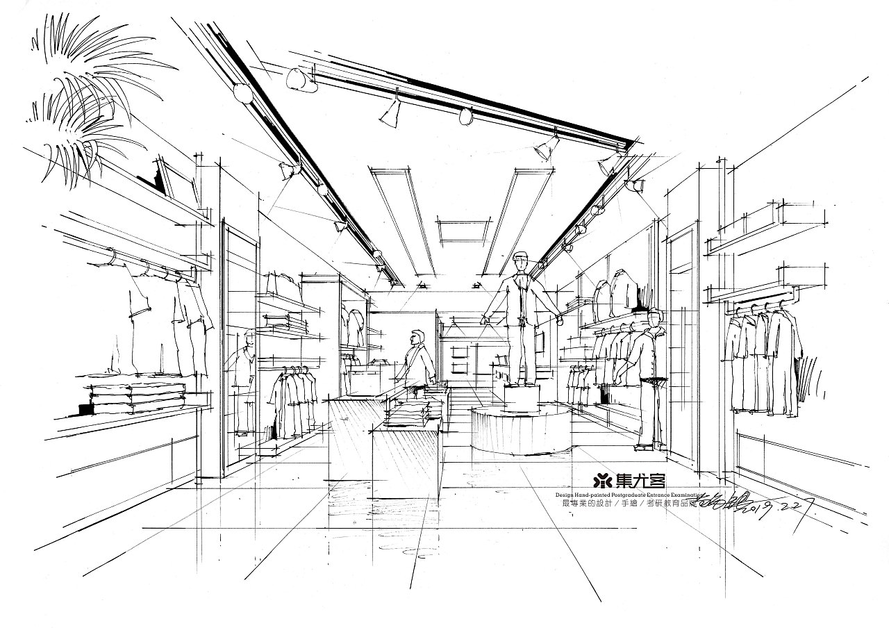 迪拜 商场店面设计 手绘设计方案|空间|展陈设计|翁小峰 - 原创作品 - 站酷 (ZCOOL)