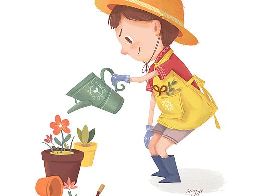 小花匠（个人主页-ZMzA5MDI3MTY=） - 儿童插画 - 站酷设计师宁格原创素材 - 站酷ZCOOL