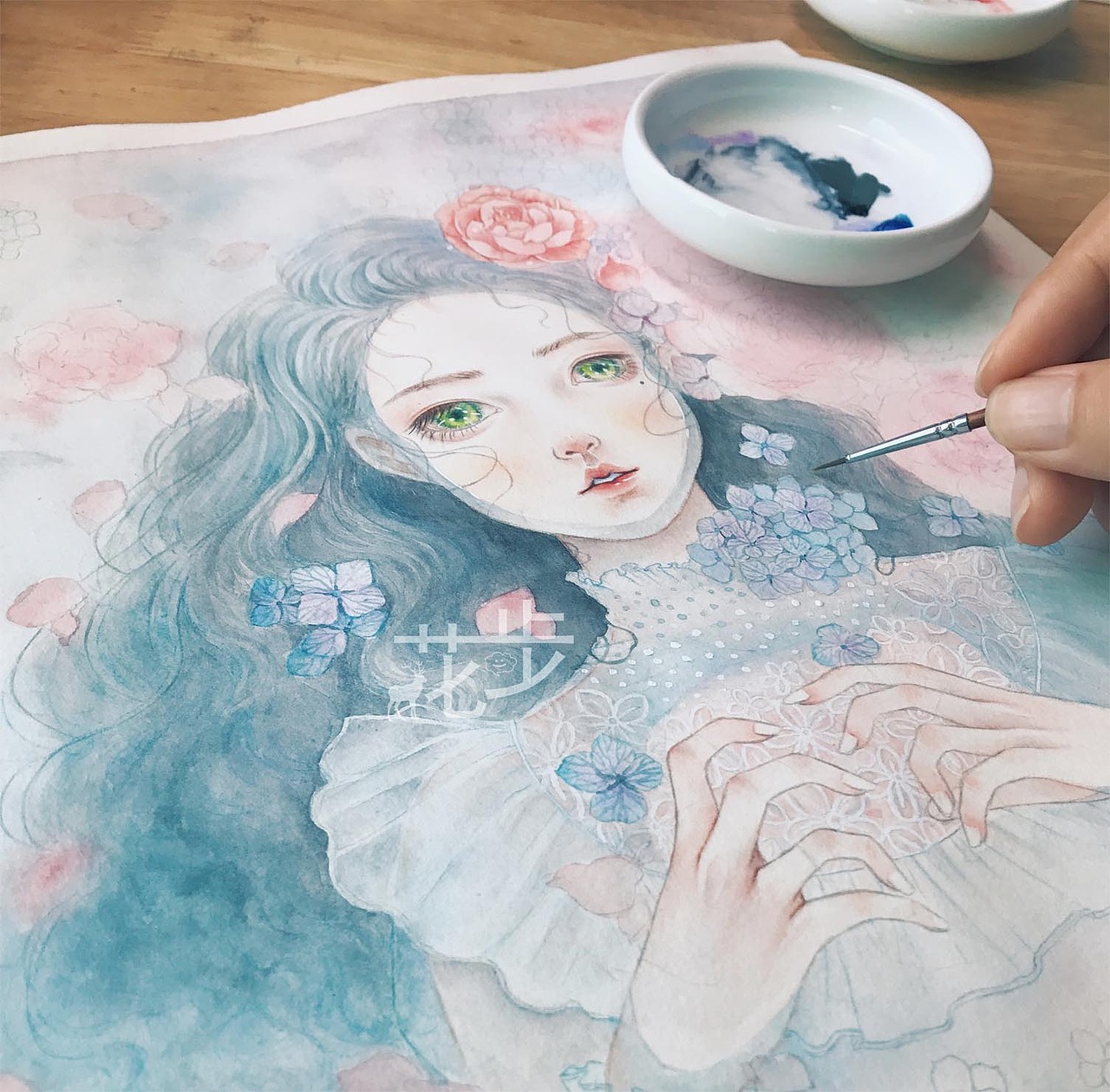 water（图ZOTA4NDI1ODg=） - 商业插画 - 站酷设计师花步原创素材 - 站酷ZCOOL