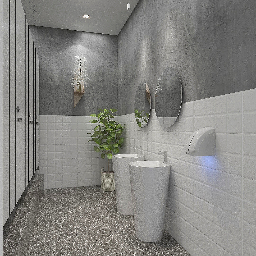 公共盥洗间 br>public restroom br> br>对于餐饮空间来讲,盥洗间