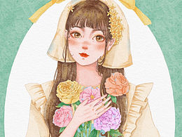 插畫(huà)-最近畫(huà)的女孩