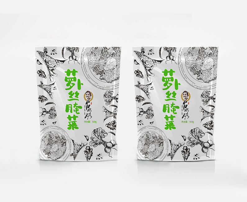 萝卜丝腌菜包装（图ZMjI3MTQ3NjY4） - 包装 - 站酷设计师小梦mming原创素材 - 站酷ZCOOL