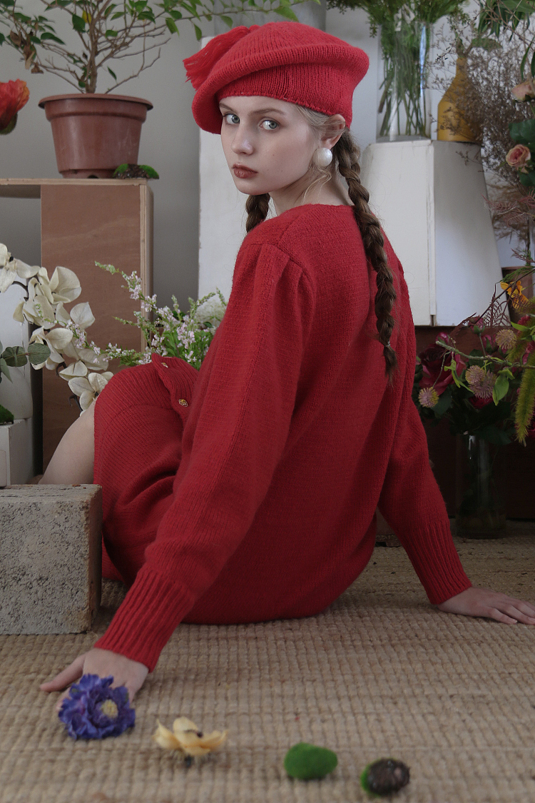 秋冬森系女装拍摄  白人女外模秋冬装拍摄