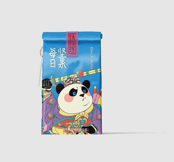 桃花塢木刻年畫與大熊貓（圖ZMzUyOTQ4NDIw） - 商業(yè)插畫 - 站酷設(shè)計(jì)師努力畫畫的卷卷原創(chuàng)素材 - 站酷ZCOOL