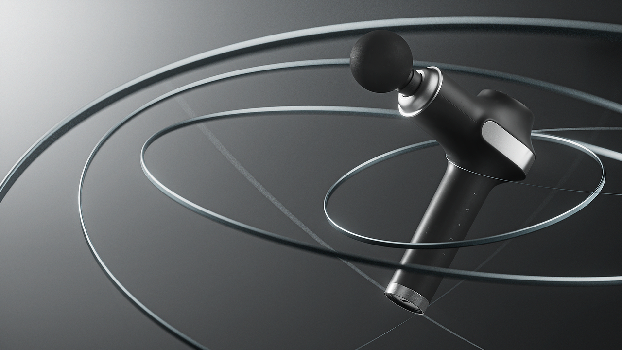 渲染练习_筋膜枪（图ZMzMzMjUyMDQw） - 产品 - 站酷设计师桔子不是橘子_原创素材 - 站酷ZCOOL