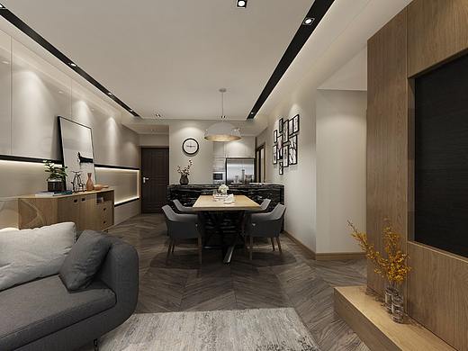 国际社区阅江阁台式风格装修设计效果图-重庆远景装饰