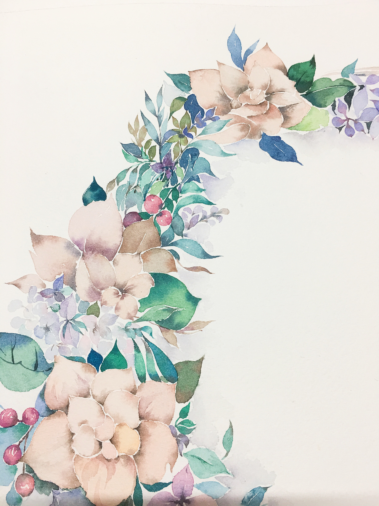 水彩花（图ZODAyNTgyNTI=） - 创作习作 - 站酷设计师幻想气泡水原创素材 - 站酷ZCOOL