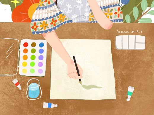 你画画时的样子真好看~