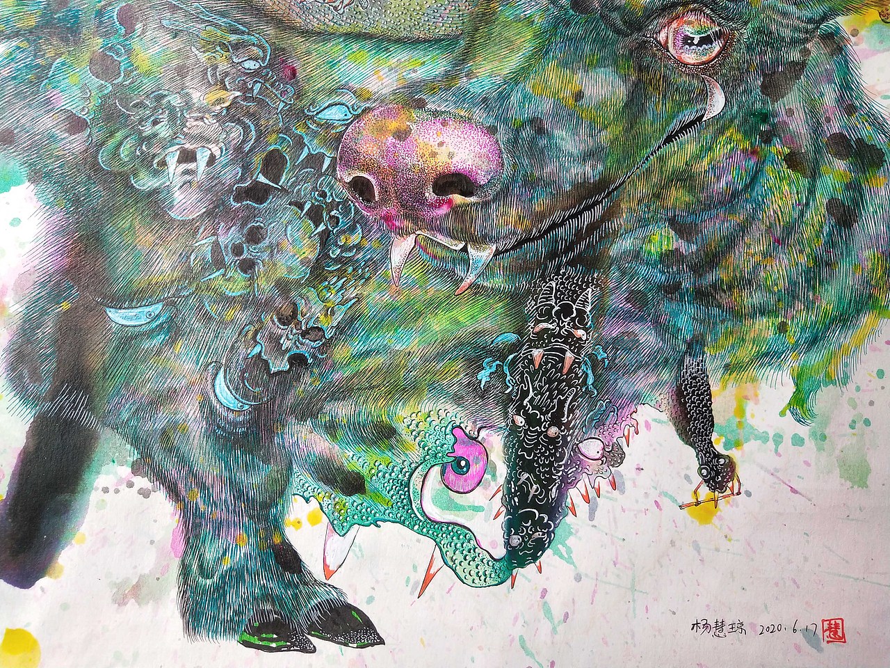 山海经异兽系列之夔牛