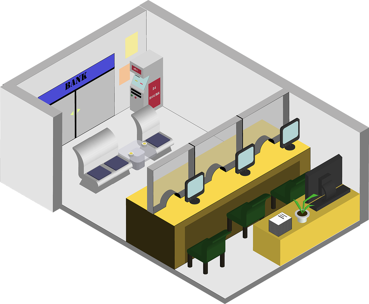 原创立体场景——银行（图ZNjgyNzcxNDg=） - APP界面 - 站酷设计师Jeria原创素材 - 站酷ZCOOL