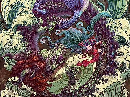 哪吒闹海#动漫作品#