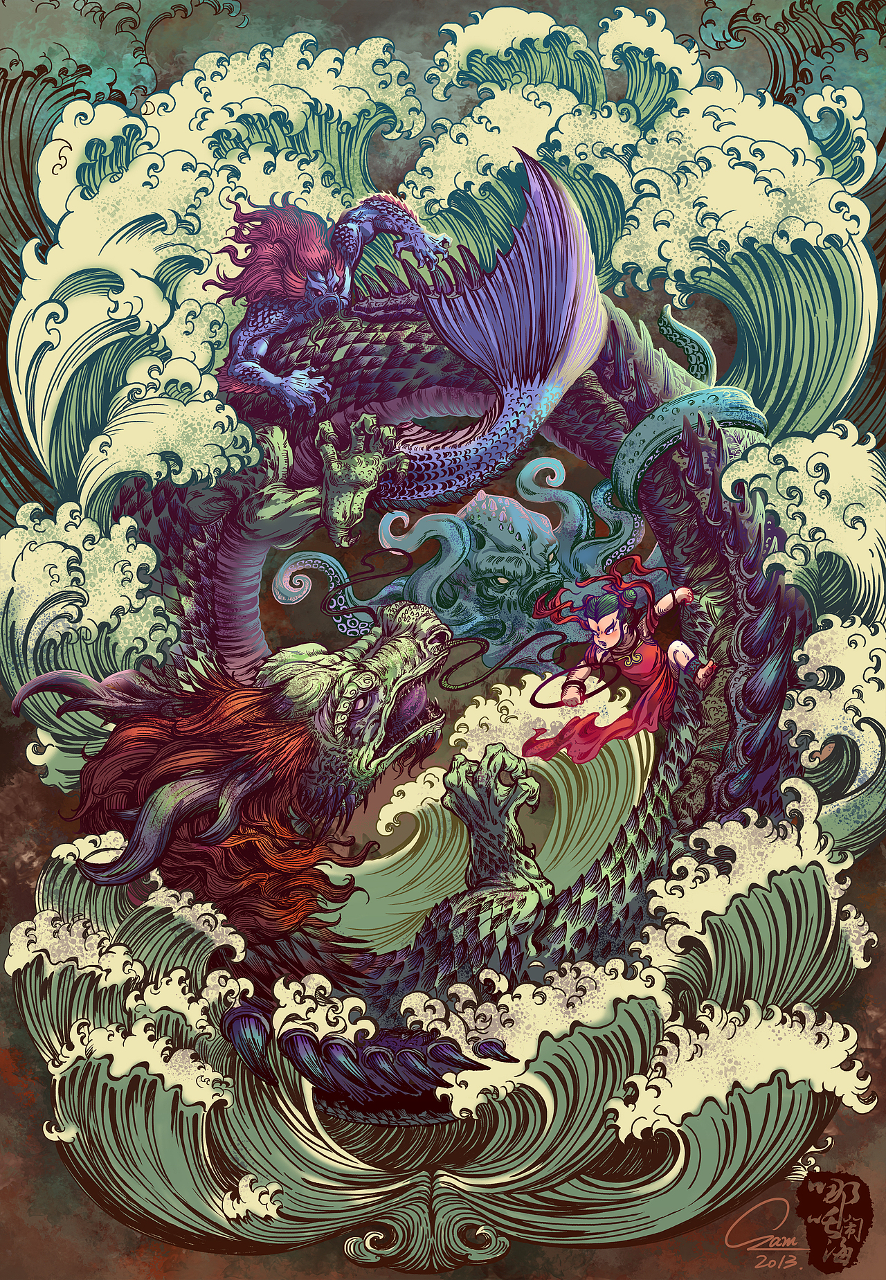 哪吒闹海#动漫作品#