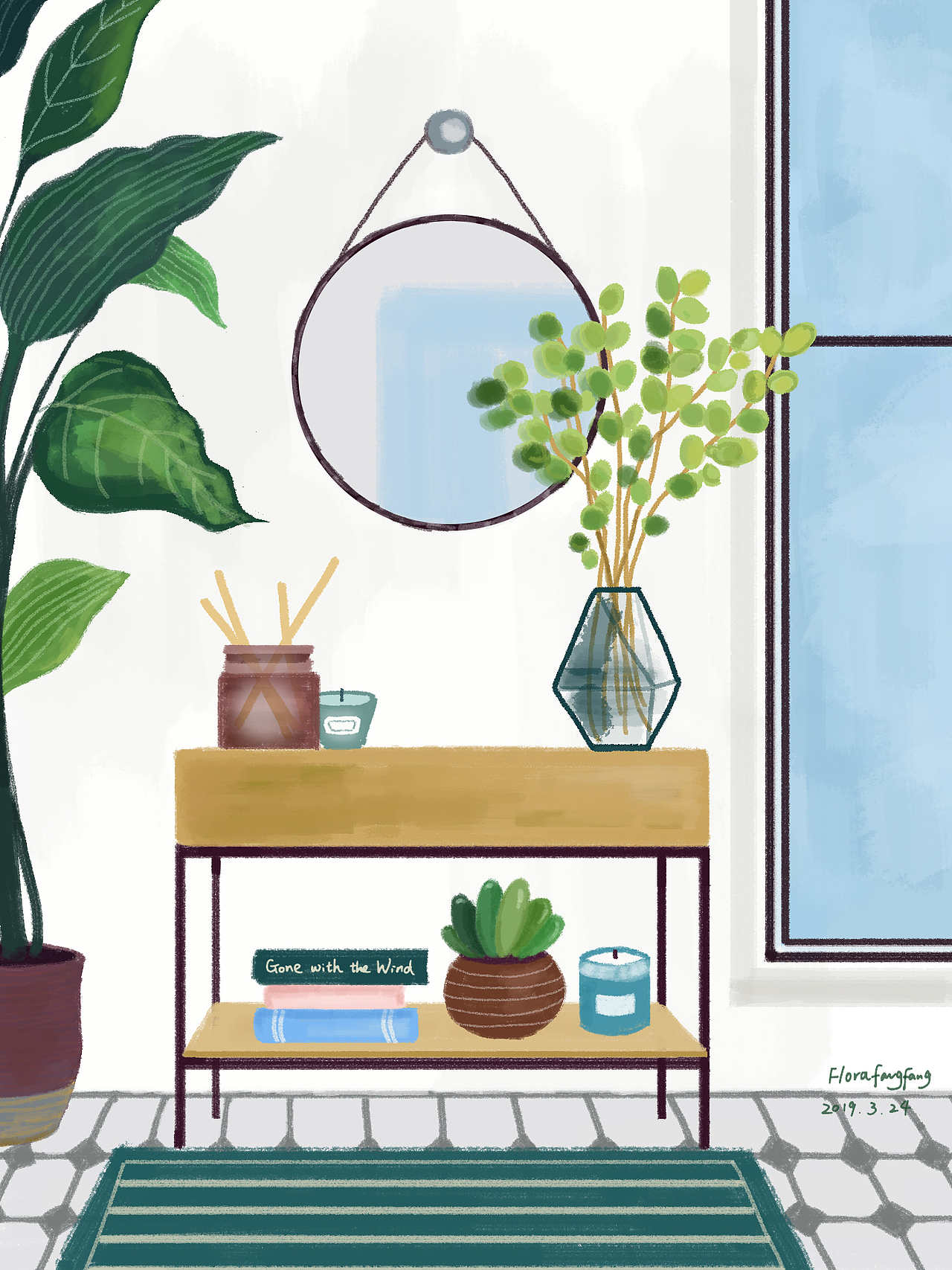 春天气息的房间