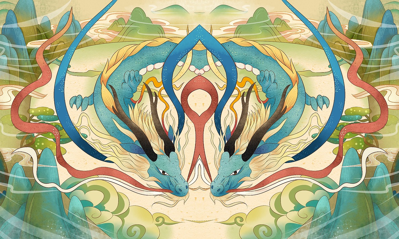 中国风四大神兽遇上迪士尼公主