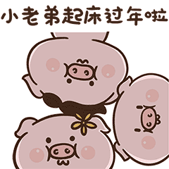 猪肉肉新年篇表情包_一支鸡腿子1-站酷zcool