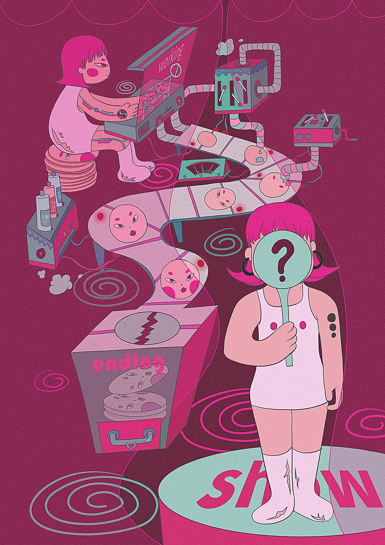 《孤独患者》系列插画（图ZMjcxODIwMjU2） - 创作习作 - 站酷设计师蓝愫原创素材 - 站酷ZCOOL