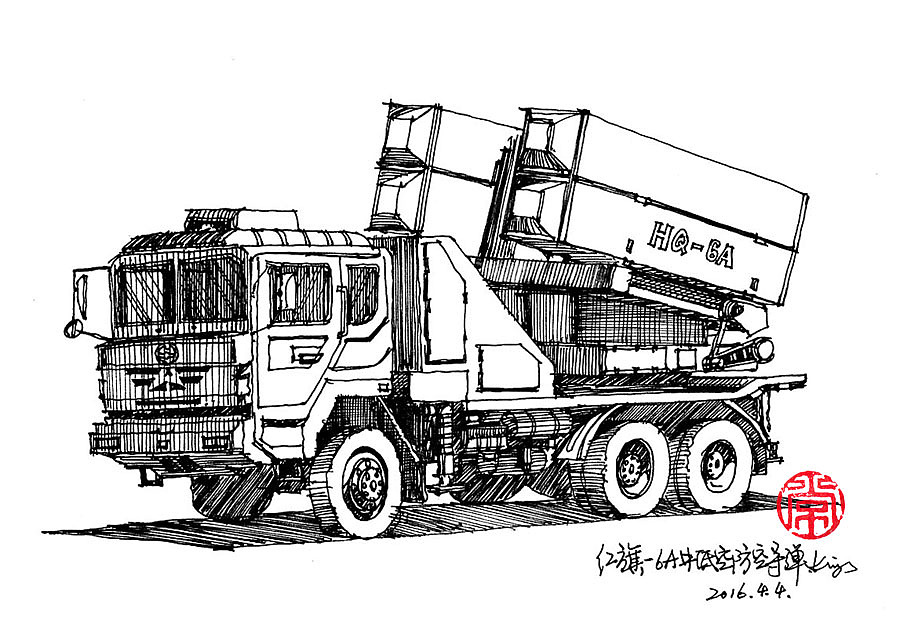 绘车丨2015阅兵式之导弹车