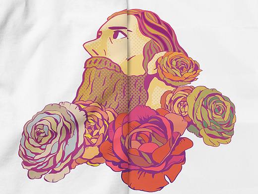 C&A 2018 S/S PEONY HIPPIE T-SHIRT（个人主页-ZMjY5NzU3NzY=） - 图案 - 站酷设计师不咕文化原创素材 - 站酷ZCOOL