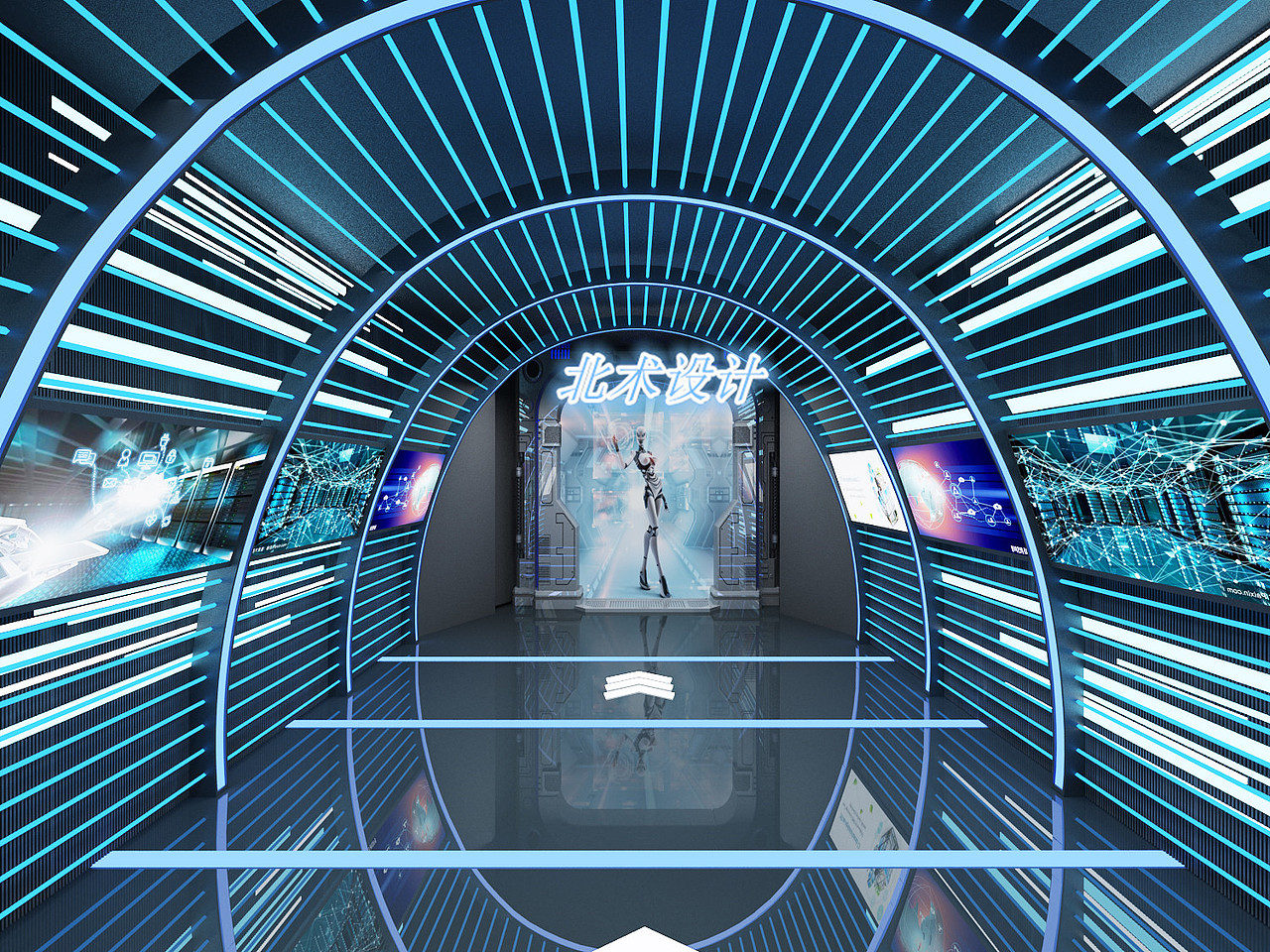 空间站文化展厅科技感|三维|场景|治术艺空_原创作品-站酷(zcool)