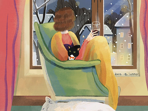 冬天的畫(huà)（個(gè)人主頁(yè)-ZNjM2MDMxNjg=） - 商業(yè)插畫(huà) - 站酷設(shè)計(jì)師summer1003原創(chuàng)素材 - 站酷ZCOOL