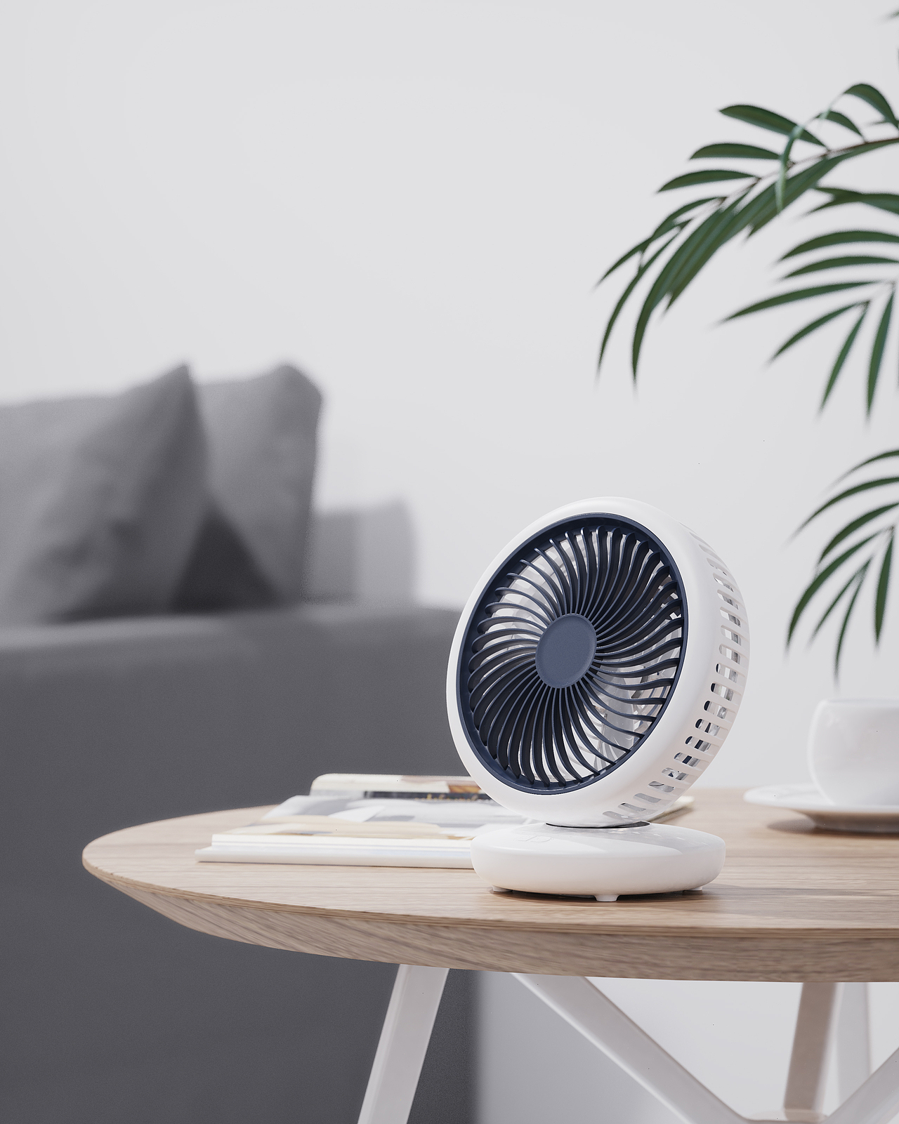 白色风扇 【Rendering】