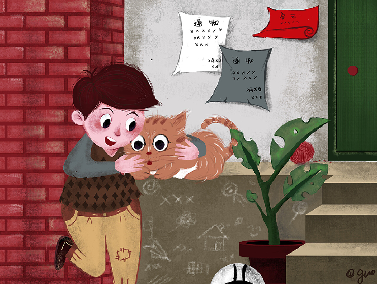 少年与猫的每一天|插画||miao9 - 原创作品 - 站酷 (ZCOOL)