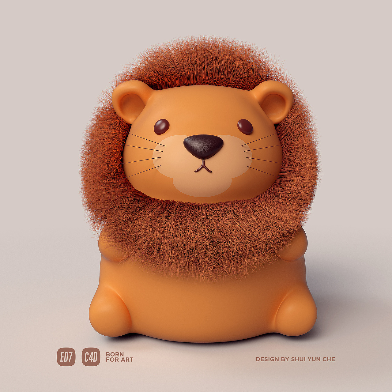 C4D视觉动物玩偶系列