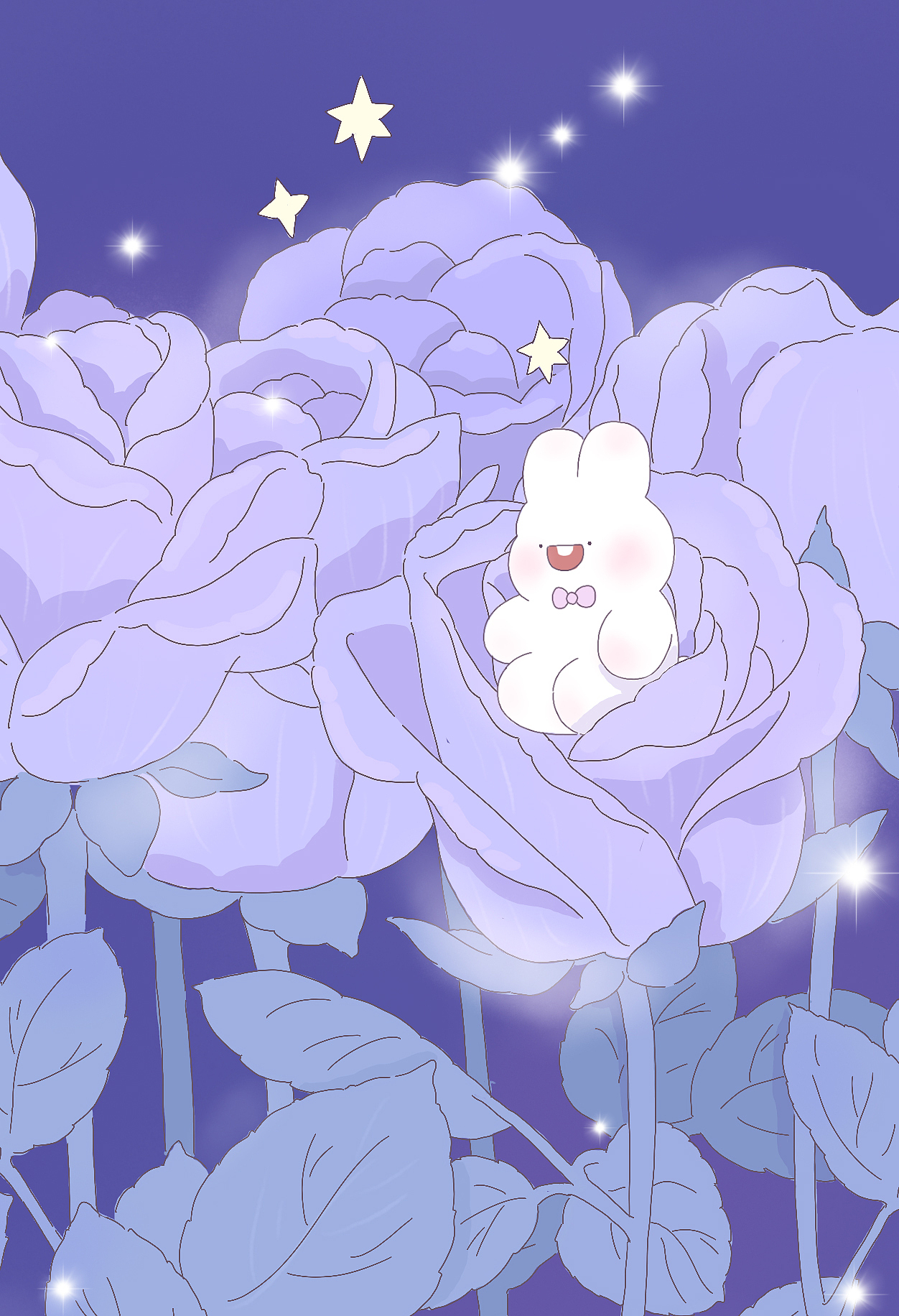 兔兔的紫色玫瑰丛（图ZMjk1MTQxMzEy） - 绘本 - 站酷设计师CollectionCCR原创素材 - 站酷ZCOOL