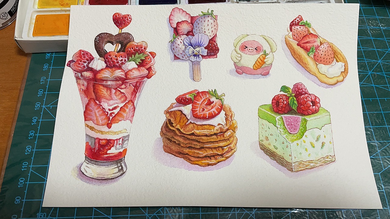 水彩甜品第二波