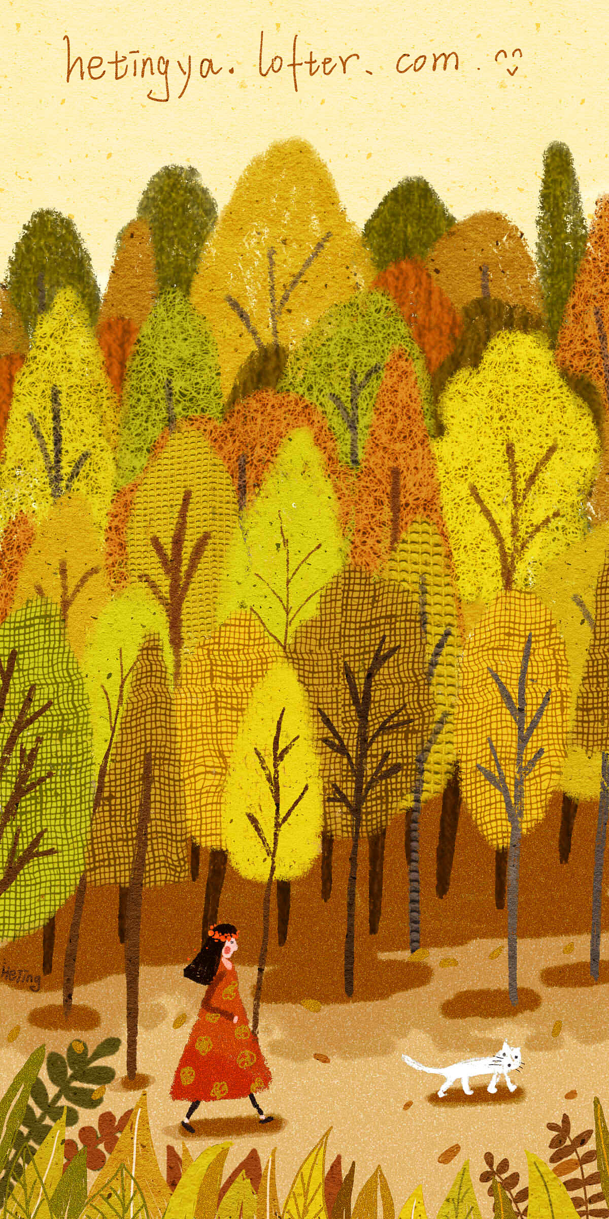 在旧画里找到了前年的秋天