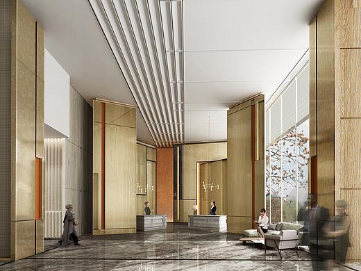 酒店大堂效果图临摹