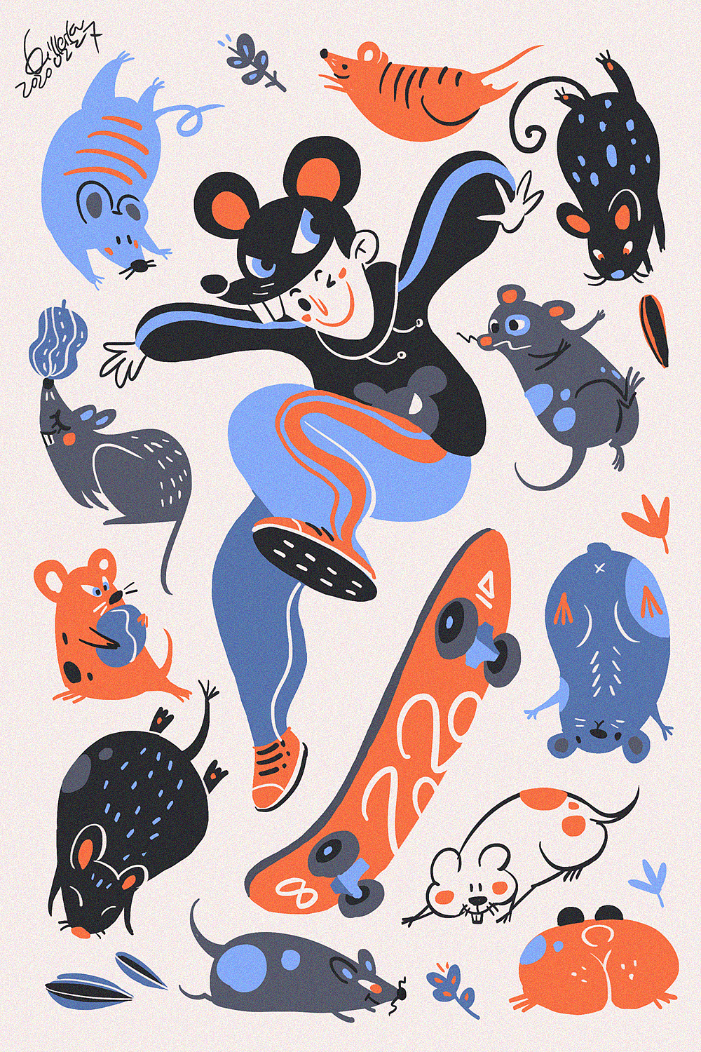 十二生肖平铺插画（图ZMjAwNjIwODM2） - 创作习作 - 站酷设计师killerkoo原创素材 - 站酷ZCOOL