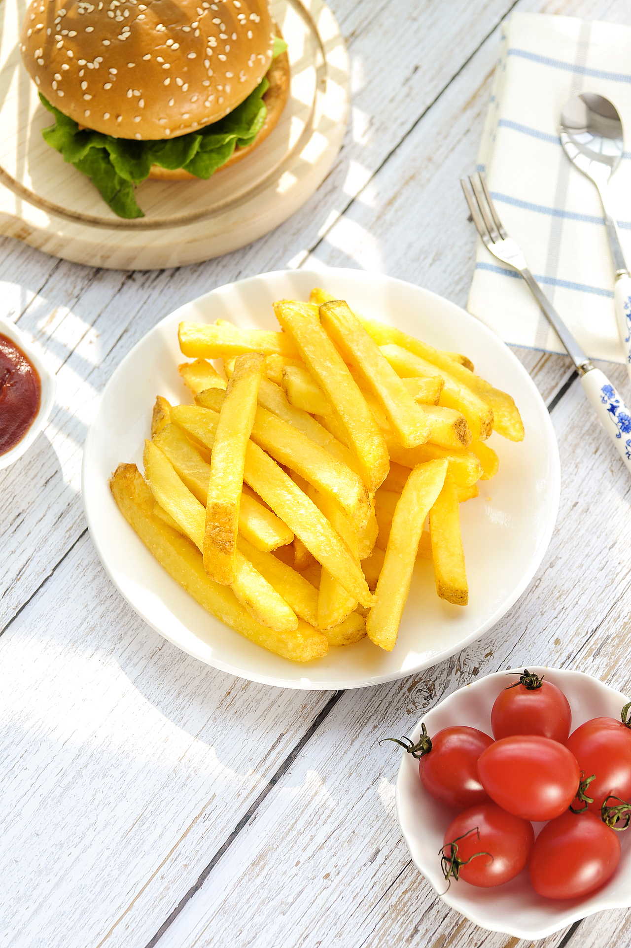 美式炸薯条 油炸薯球 快餐食品土豆条