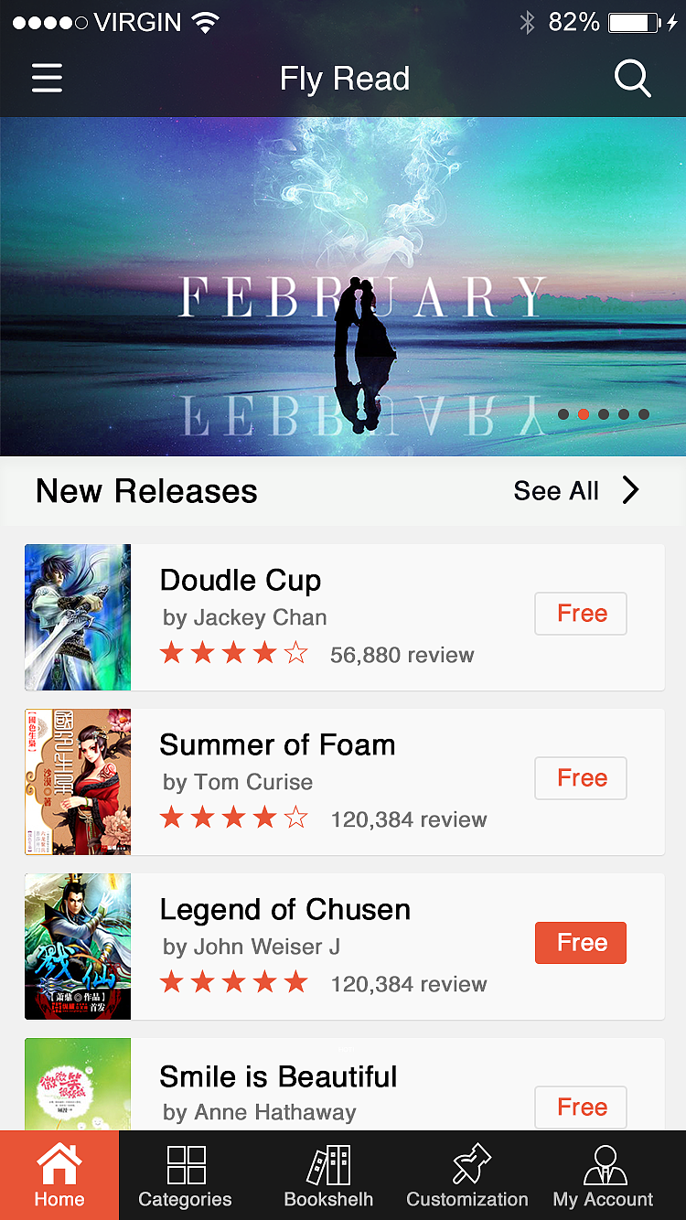 Fly閱讀App（圖ZMjk1MjQyMDQ=） - APP界面 - 站酷設(shè)計師上古云杰原創(chuàng)素材 - 站酷ZCOOL
