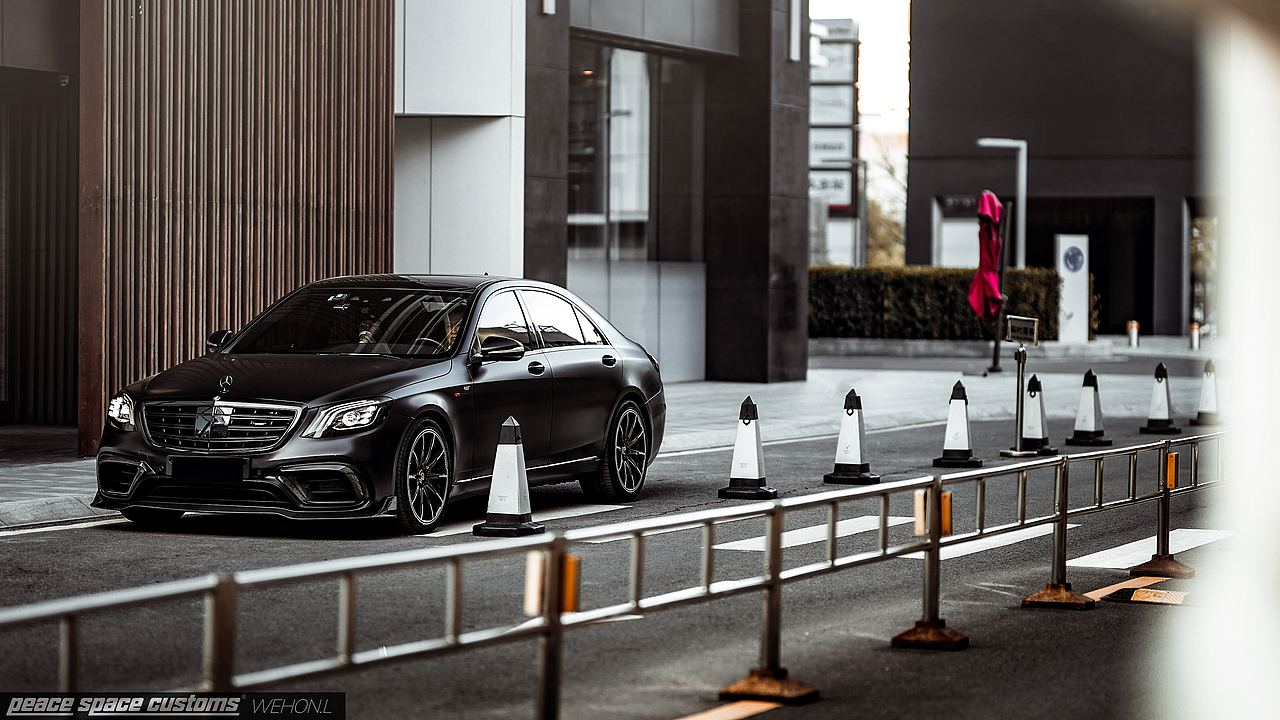 汽车摄影奔驰sw222巴博斯套件