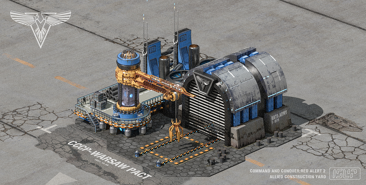 【红色警戒重铸版】群体创作-盟军基地（图ZMjA2MjE4NDA4） - 建筑/空间 - 站酷设计师15upup原创素材 - 站酷ZCOOL