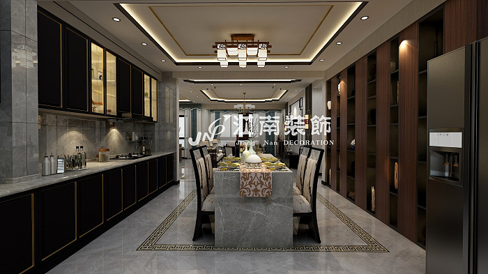 哈尔滨江南装饰公司华润中央公园新中式风格装修效果图（图ZMTU3ODIwNTEy） - 家装设计 - 站酷设计师jnzs2002原创素材 - 站酷ZCOOL