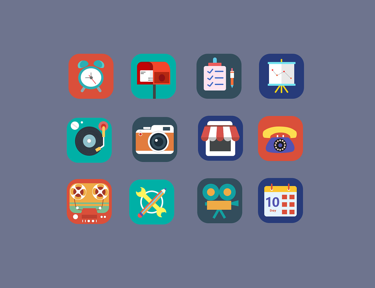 扁平风图标设计