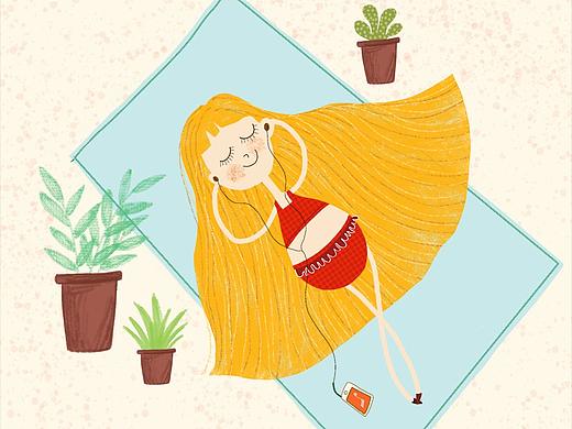 《金发女孩的守护》（个人主页-ZNTYwNTEwMzY=） - 儿童插画 - 站酷设计师wangying641588原创素材 - 站酷ZCOOL