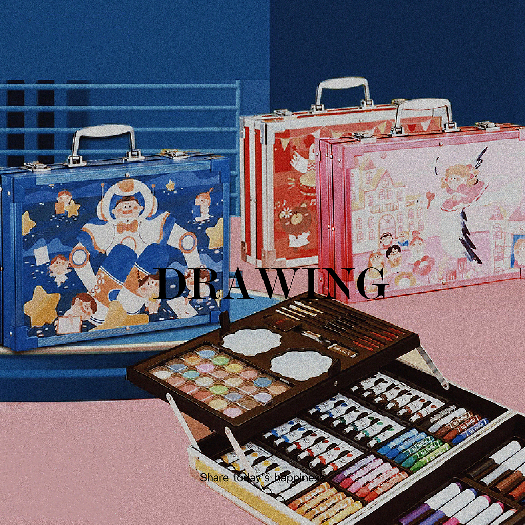 儿童彩色笔包装插画～