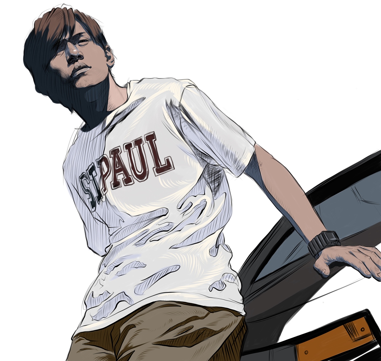 周杰伦,procreate板绘步骤图