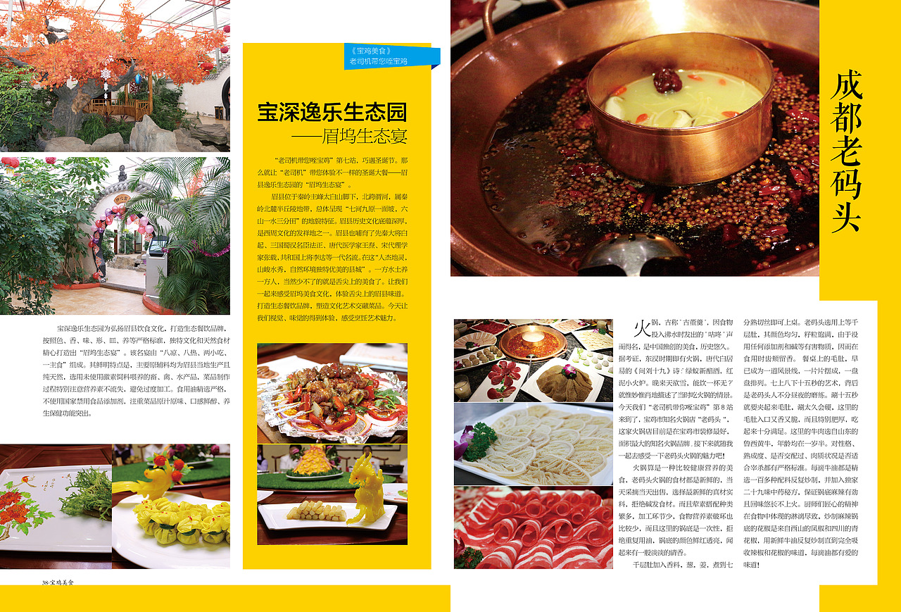 美食杂志内页
