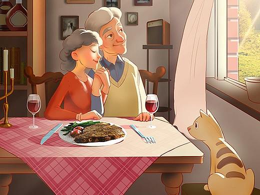 科尔沁牛排  情人节系列海报