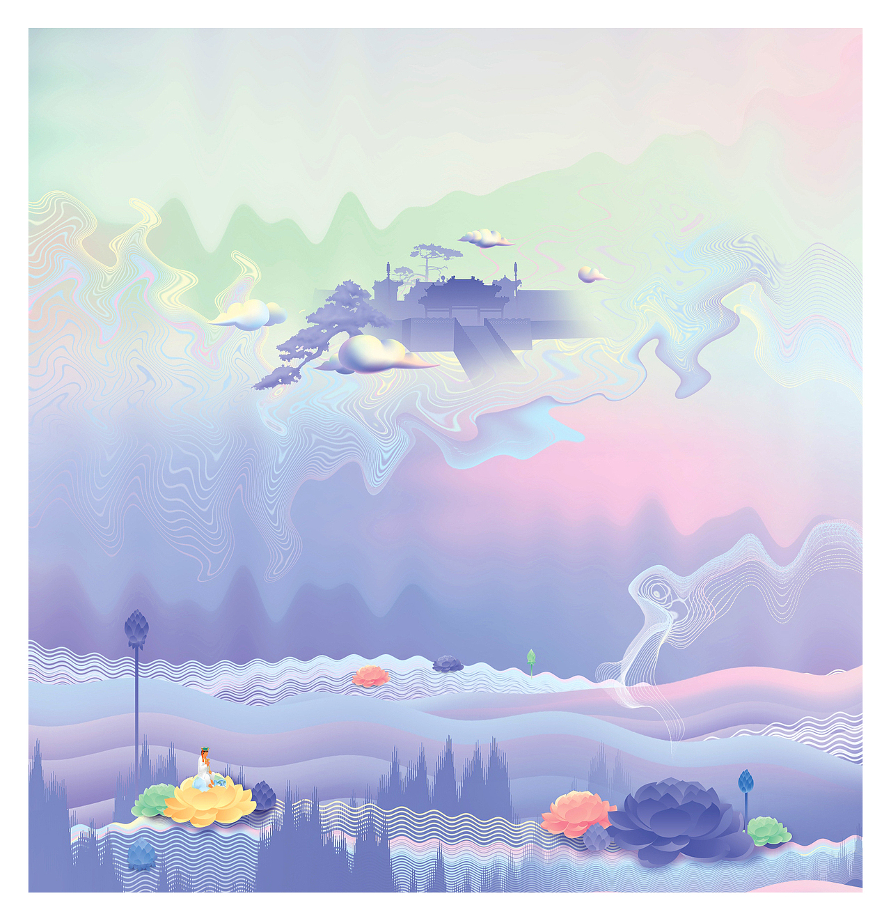 五台清凉圣境（图ZMTE3MTMxOTA0） - 商业插画 - 站酷设计师猎人天蝎原创素材 - 站酷ZCOOL