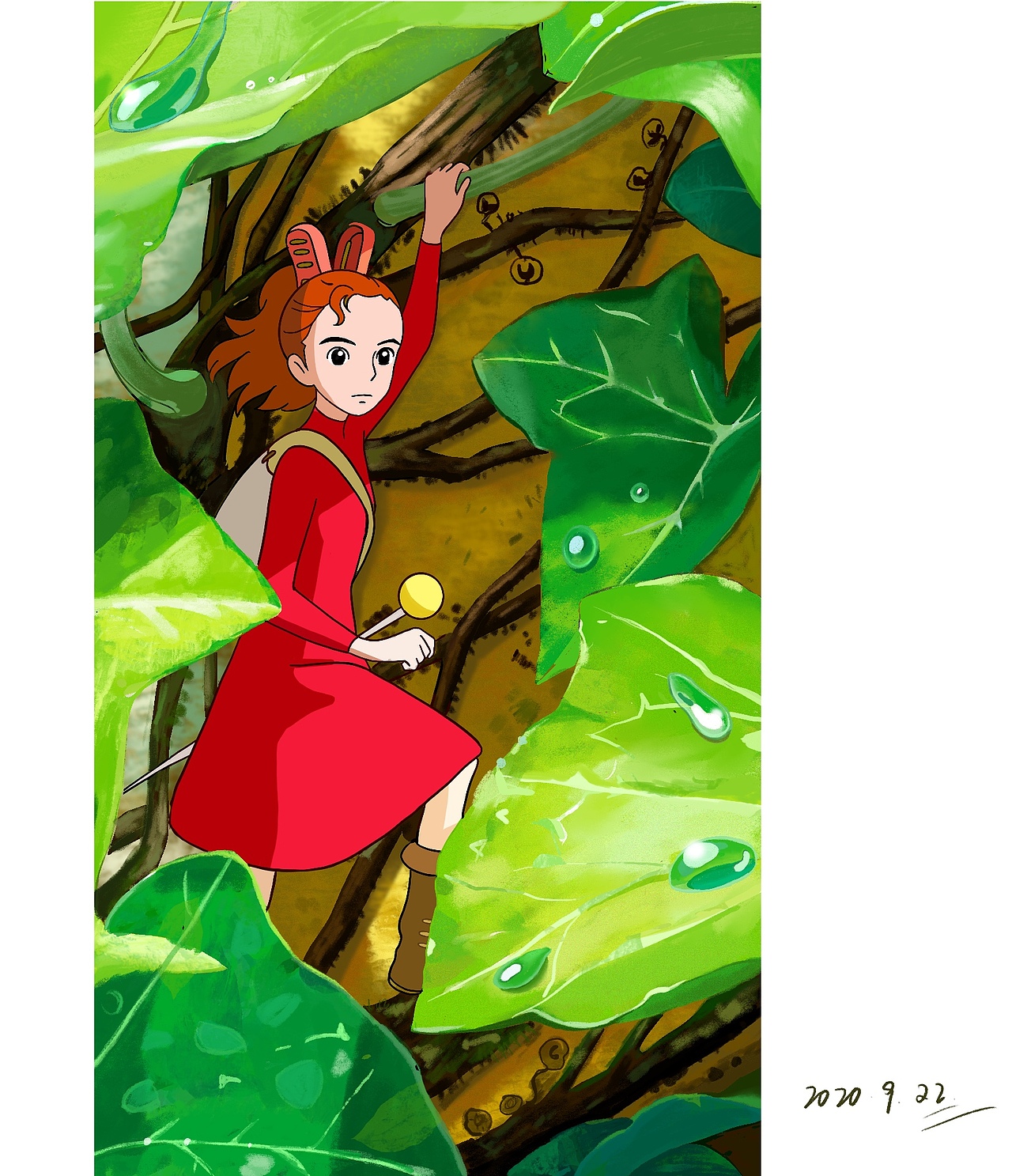 临摹《借东西的小人阿莉埃蒂》（图ZMjI2MDEwODI4） - 创作习作 - 站酷设计师Zora_Hao原创素材 - 站酷ZCOOL
