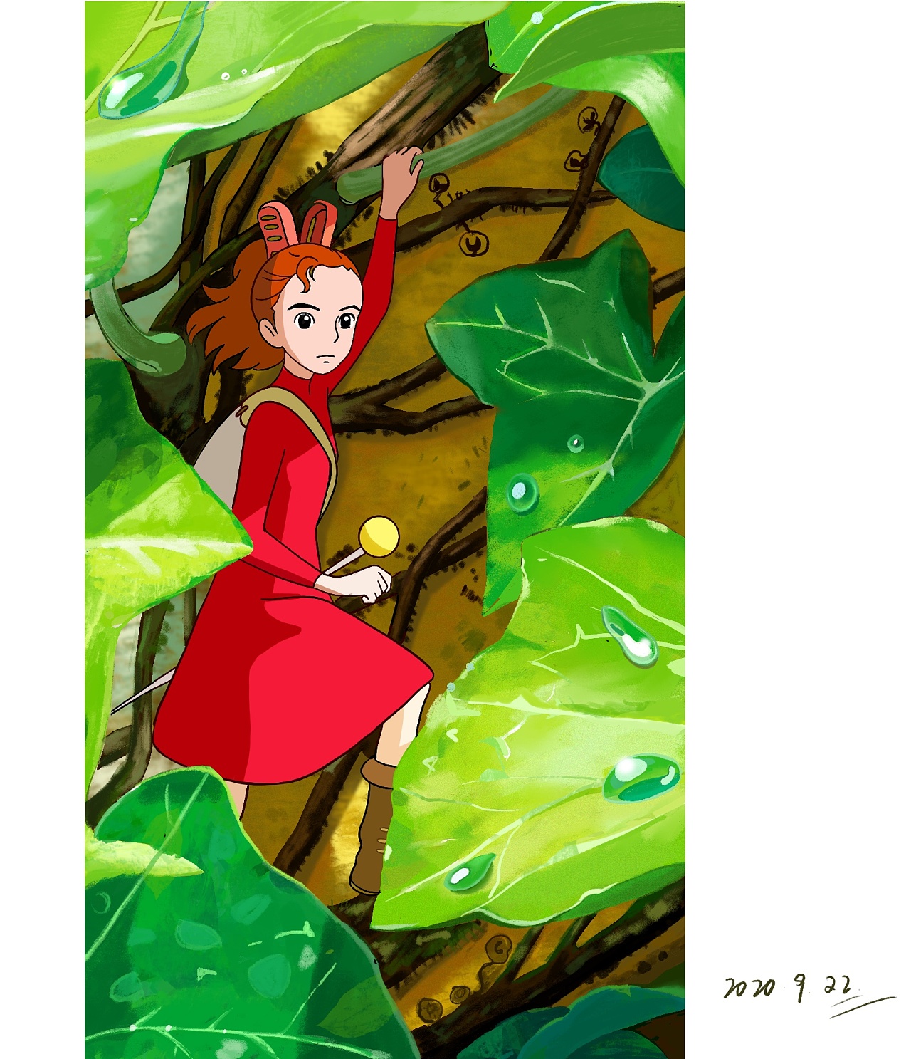 临摹《借东西的小人阿莉埃蒂》